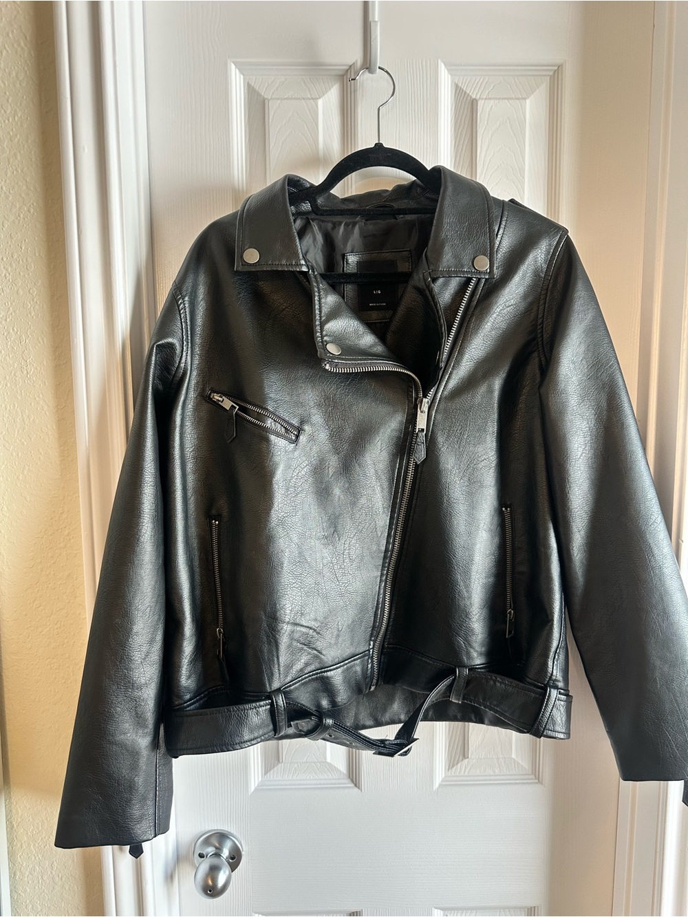 Cotton On Black Faux Leather Moto Jacket - Women's